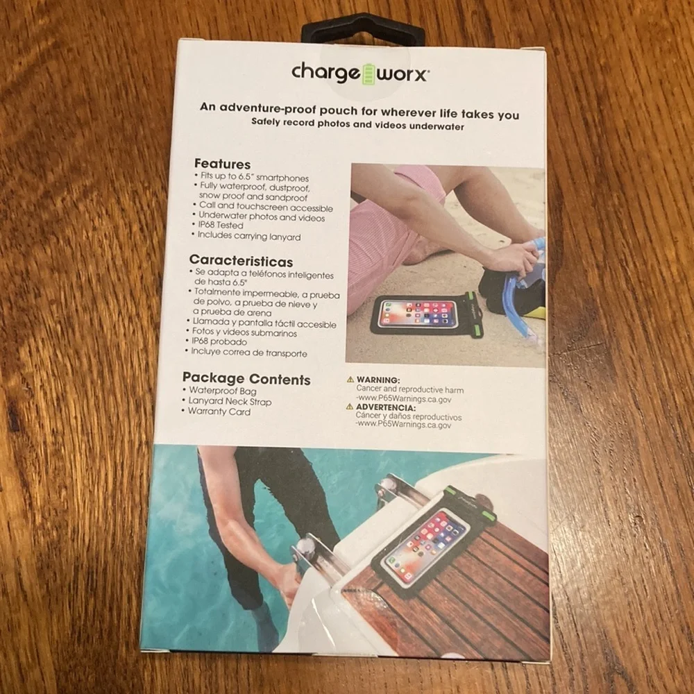 dup🌸NIB CHARGE WORX Waterproof Bag for smartphone - up to 6.5”